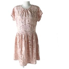 Abito in pizzo floreale RED VALENTINO, rosa beige Beige