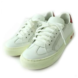 Salvatore Ferragamo Gancini Leather Sneakers, Women's Other