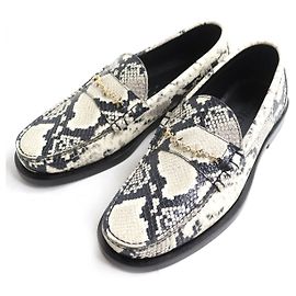 Jimmy Choo Mocca Python-prägung Leder Slipper Beige