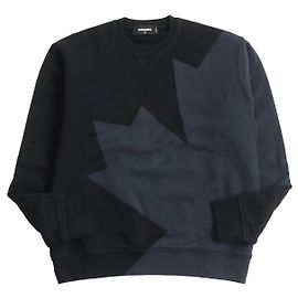 Sweatshirt Noir Imprimé Mega Feuille Dsquared2 M Noir