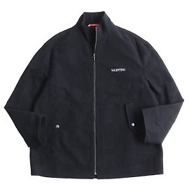Valentino Camouflage Jacquard Logo Jacke Schwarz