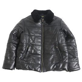 Supreme Lamb Leather Flight Jacket Black L Black
