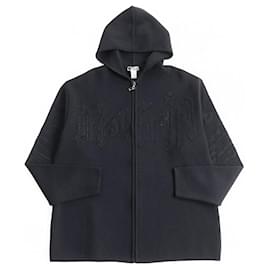 Versace-Versace Vintage Logo Knit Hoodie Black L-Black