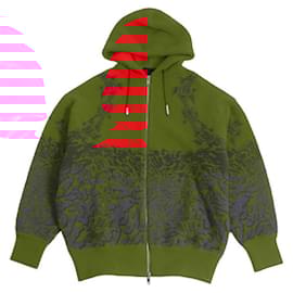 Givenchy-Givenchy Logo Print Zip Hoodie Red S-Red