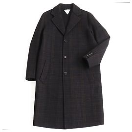 Bottega Veneta Wool Long Melton Chester Coat Brown Black Other