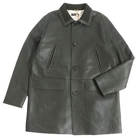 Loewe Loro Piana FAL2241 RAIN SYSTEM Deerskin Coat Dark green