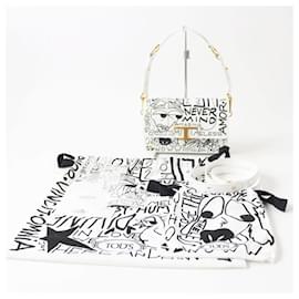 Tod's-TODS Timeless Graffiti Mini 2WAY Leather Bag-White