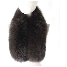 Chal de piel de zorro Max Mara marrón oscuro Marrón oscuro