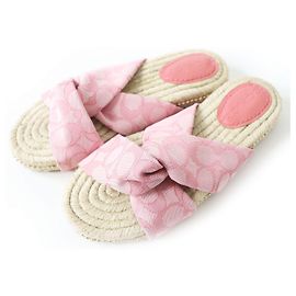 COACH Espadrille Flat Jute Sandals Pink 5.5 Other