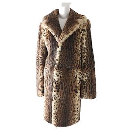 Yves Saint Laurent Saint Laurent Women's Rabbit Fur Coat Leopard Other