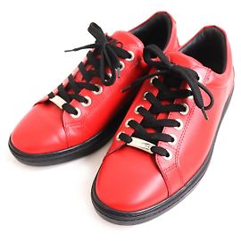 Tênis de couro com estrelas Jimmy Choo vermelhos 40.5 Vermelho
