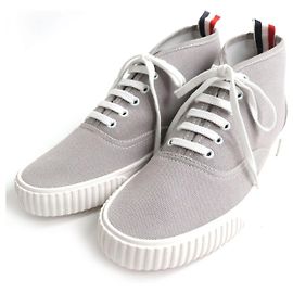 Thom Browne Canvas Mid-Top Sneakers Grey 8 Grey