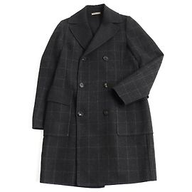 Bottega Veneta Cashmere Double Chester Coat Gray Brown