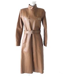 Céline Celine Leather Jumpsuit Brown Size 38 Brown