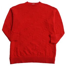 Balenciaga Logo Oversized Pullover Sweater Rot XS Rot