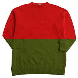 Balenciaga-Balenciaga Logo Oversized Pullover Sweater Red XS-Red