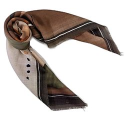 Sciarpa di lana Pierre Cardin vintage degli anni '80 Marrone