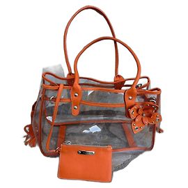 Borsa Miu Miu trasparente arancione in plastica Arancione