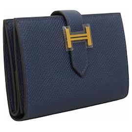 Hermès-Hermes Bearn Epsom Coin Case in Blue Navy-Other