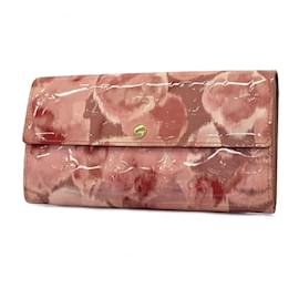 Louis Vuitton-Louis Vuitton Long Wallet in Rose Velours-Pink