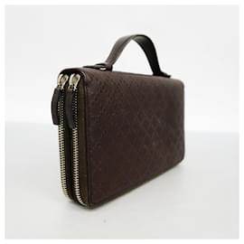 Gucci-Gucci Diamante Long Wallet-Dark brown