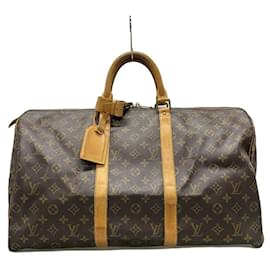 Louis Vuitton-LOUIS VUITTON Keepall 50 Monogram Boston Bag M41426 Monogram Canvas-Brown