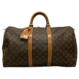 Louis Vuitton-LOUIS VUITTON Keepall 50 Monogram Boston Bag M41426 Monogram Canvas-Brown