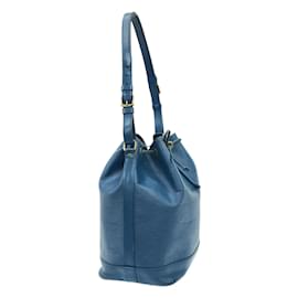 Louis Vuitton-LOUIS VUITTON Noe Epi Shoulder Bag M44005 Toledo Blue Leather (engraved LV logo)-Blue