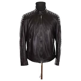 Hugo Boss-Leather jacket-Black