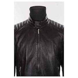 Hugo Boss-Leather jacket-Black