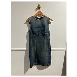 Robe GIVENCHY T.FR 38 Coton Bleu
