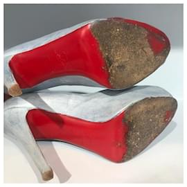 Christian Louboutin-CHRISTIAN LOUBOUTIN Heels T.EU 37 Leather-Blue