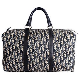 Christian Dior Oblique Duffle Bag 40 Blue