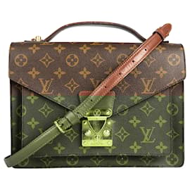 Louis Vuitton-Louis Vuitton Canvas Monogram Monceau Handbag-Brown