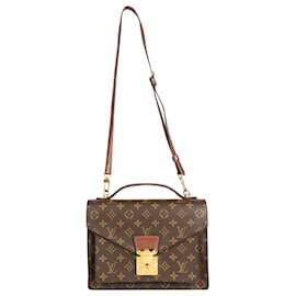 Louis Vuitton-Louis Vuitton Canvas Monogram Monceau Handbag-Brown