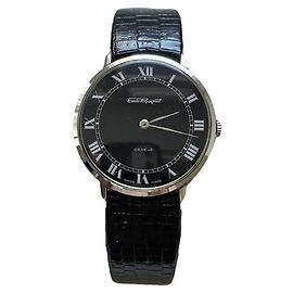 Pequignet Emile Mechanical Watch Black Leather Black Silvery
