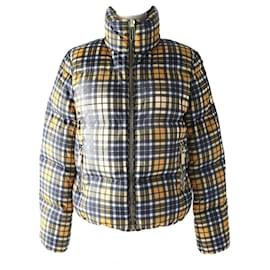 MCM MICHAEL KORS Check Pattern Down Jacket Yellow S Yellow