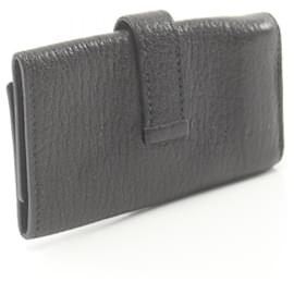 Autre Marque-Hermes Chevre Bearn Key Case Black-Other