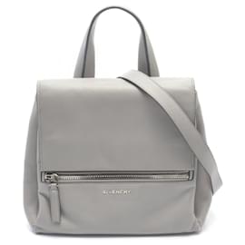 Givenchy-Givenchy Pandora Pure Leather Handbag-Grey