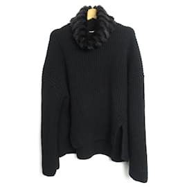 Fendi-Fendi Cashmere Turtleneck Sweater Women Black-Black