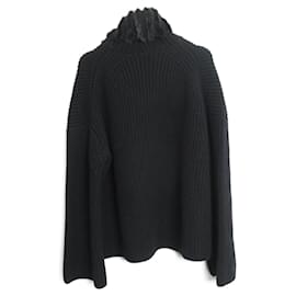 Fendi-Fendi Cashmere Turtleneck Sweater Women Black-Black