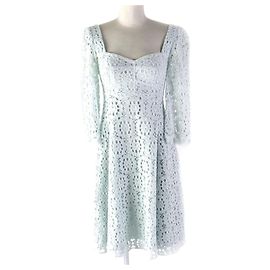 Abito in pizzo Dolce & Gabbana a maniche 3/4 blu chiaro grigio Blu chiaro