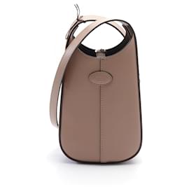 Tod's-Tod's Leather Di Micro Hobo Shoulder Bag-Brown