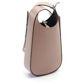 Tod's-Tod's Leather Di Micro Hobo Shoulder Bag-Brown