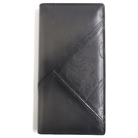 Berluti Scritto Leather Long Wallet Gray Grey