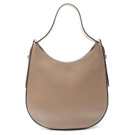Tod's-Tod's Leather Oboe Shoulder Bag Brown-Brown