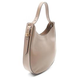 Tod's-Tod's Leather Oboe Shoulder Bag Brown-Brown