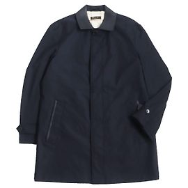 Loro Piana Storm System Cashmere Blend Coat, Navy x Black, Size 48 Other