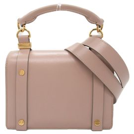 Chloé Chloe Ora Leather Shoulder Bag Beige Beige