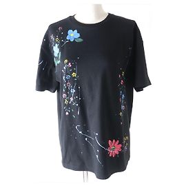 Camiseta de cuello redondo Miu Miu Flower Paint XS Otro